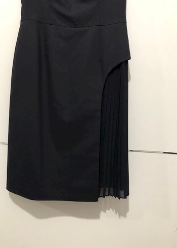 Siyah Midi Kadın Ofis Elbisesi - Görsel 3