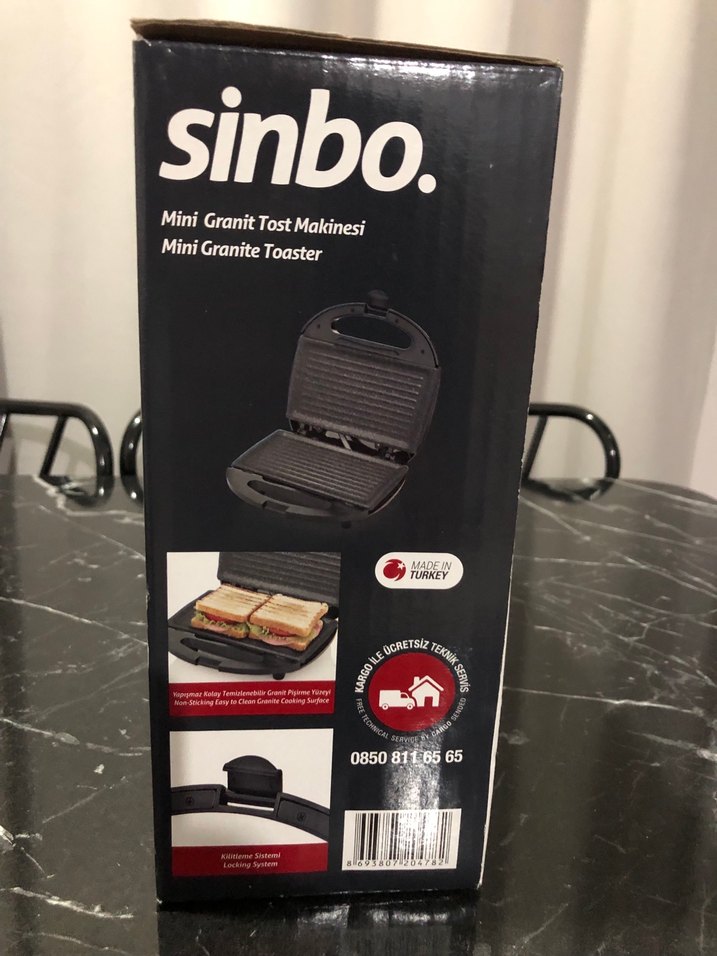 Sinbo Siyah Mini Tost Makinesi - Görsel 4