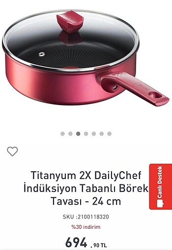 Tefal Simply Clean Titanyum 2X Börek Tavası