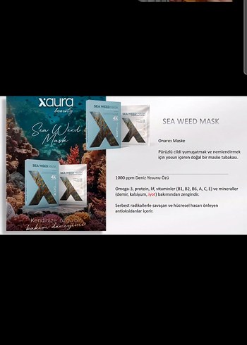 Deniz Yosunu Maskesi aloevera  maskesi kolejen maske princ maske - Görsel 5