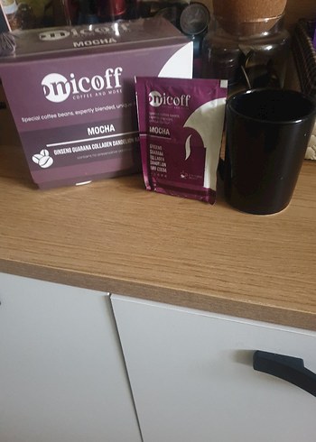 Dicoff Mocha Kahve Paketi ve Siyah Kupa