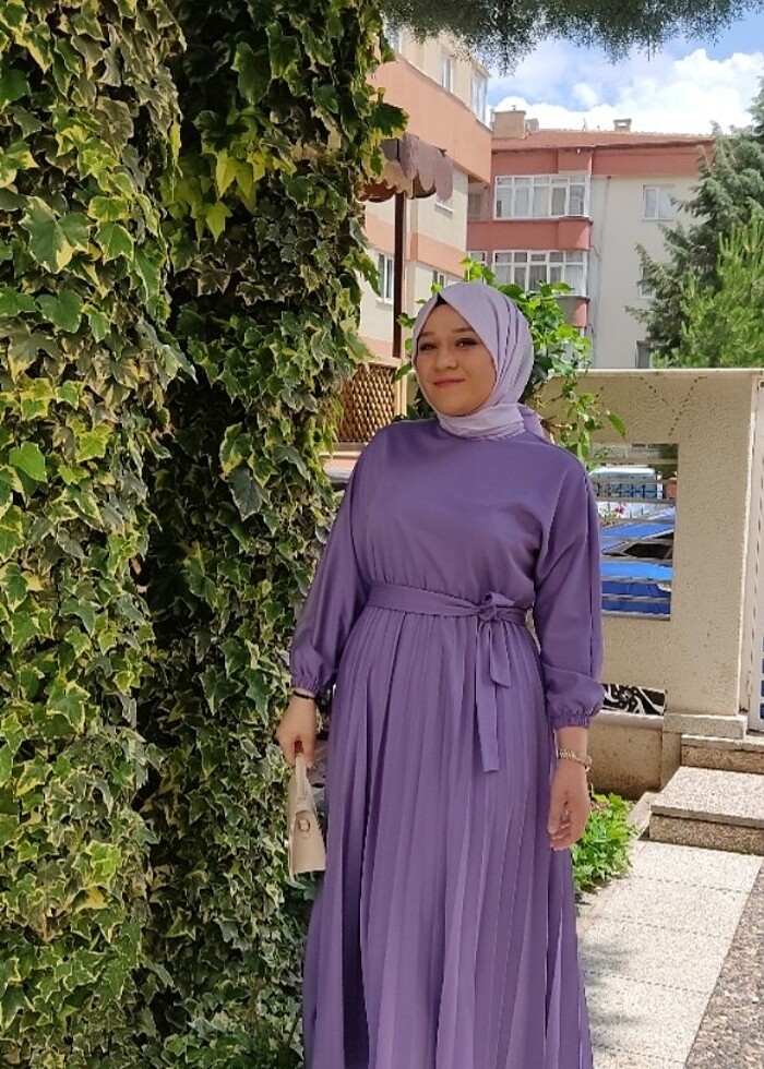 Lila elbise  - Görsel 2