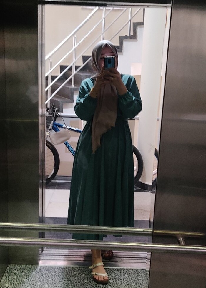 Su yeşili elbise - Görsel 4