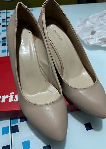40 Beden Bej Stiletto Topuklu Kadın Ayakkabı