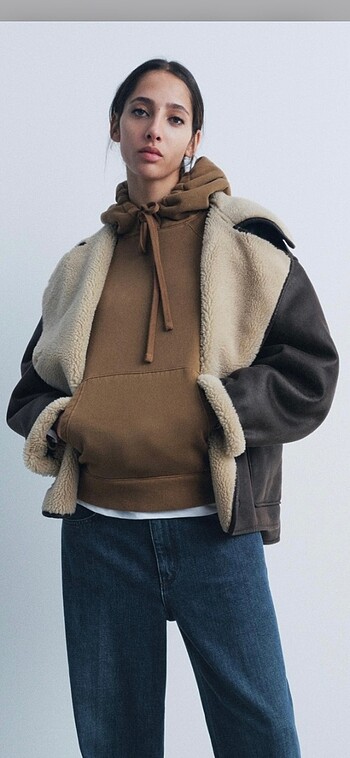Zara soluk efektli sweatshirt