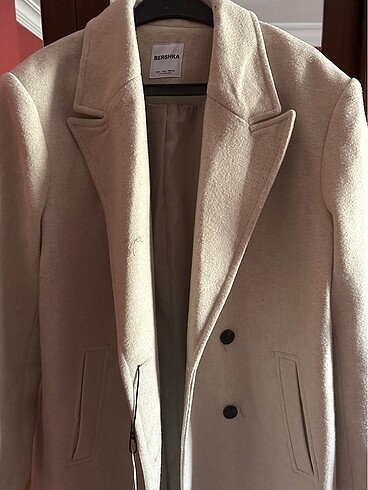 l Beden beyaz Renk Oversize kaban