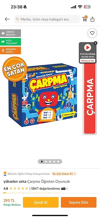 Zeka oyuncağı çarpma öğrenme