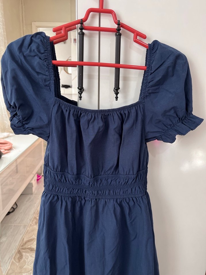 Lacivert Midi Kadın Elbise - Görsel 3