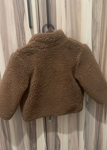 Kahverengi Peluş Erkek Çocuk Ceketi - Görsel 4
