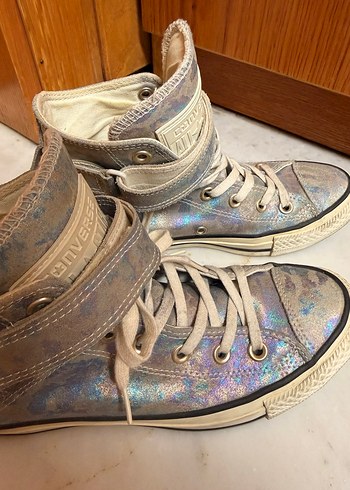 Metalik Deri Converse - Görsel 3