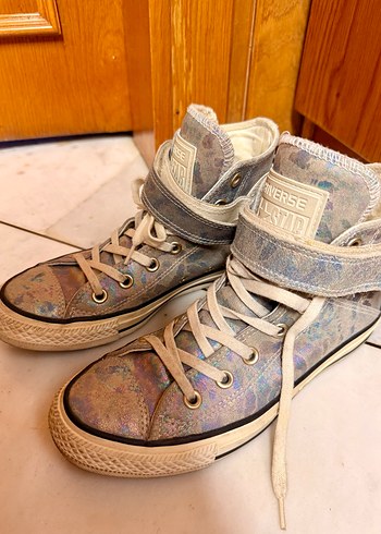 Metalik Deri Converse - Görsel 4