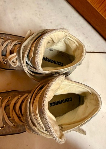 Metalik Deri Converse - Görsel 5