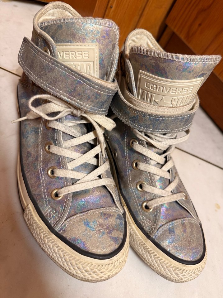 Metalik Deri Converse - Görsel 2