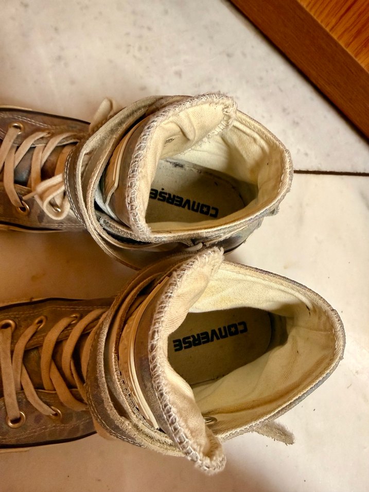 Metalik Deri Converse - Görsel 5