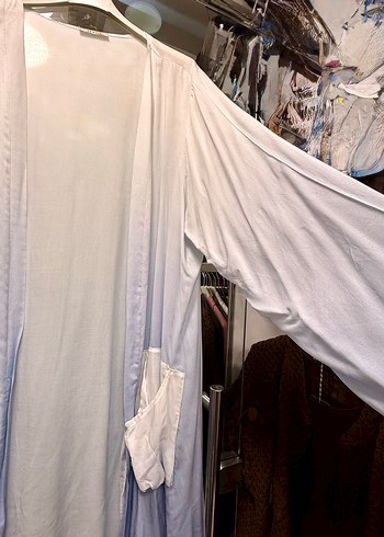 Büyük Beden Bohem Tarz Mavi Degrade Kap - Görsel 4