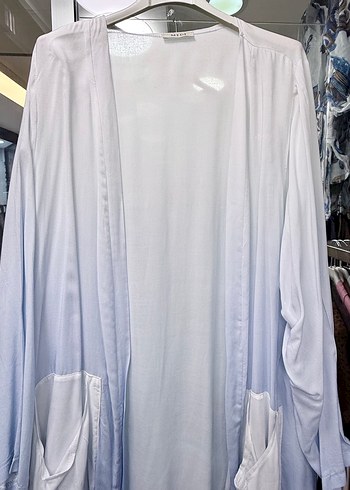 Büyük Beden Bohem Tarz Mavi Degrade Kap - Görsel 2