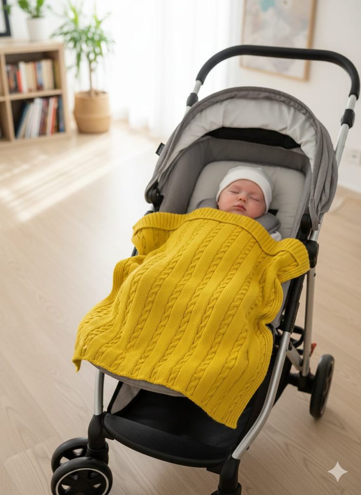 triko örgü Bebek Battaniyesi - Görsel 3