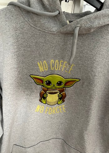 Diğer Gri Kapüşonlu Uzun Kollu Sweatshirt