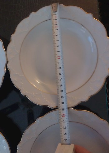 Beyaz Kenarlı 4 Parça Yemek Tabağı Seti - Görsel 2