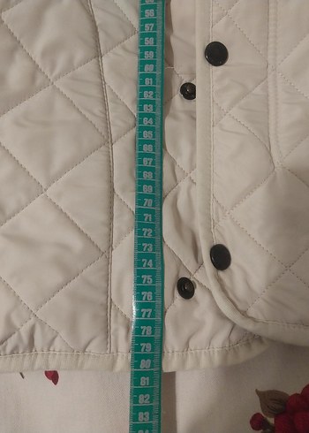 Düğmeli Beyaz Midi Kadın Ceket - Görsel 8