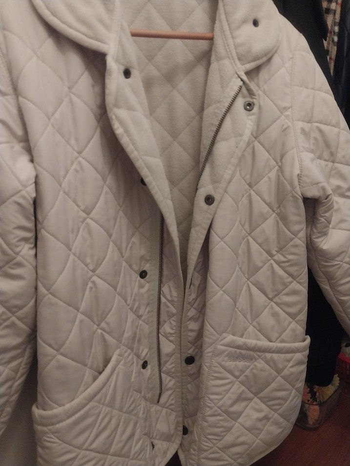 Düğmeli Beyaz Midi Kadın Ceket - Görsel 4