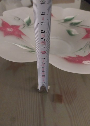 Çiçek Desenli El Yapımı Tabak - Görsel 4