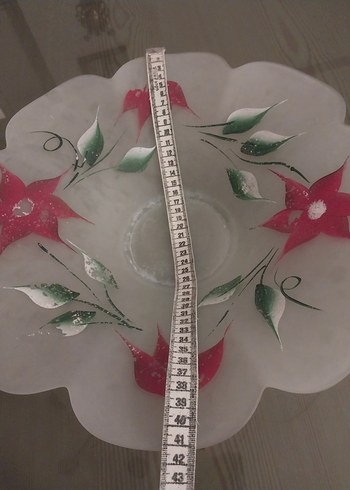 Çiçek Desenli El Yapımı Tabak - Görsel 6