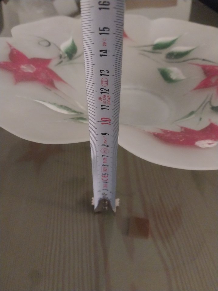 Çiçek Desenli El Yapımı Tabak - Görsel 4