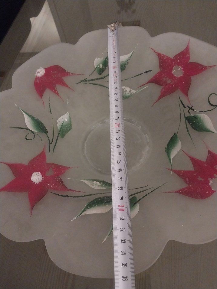 Çiçek Desenli El Yapımı Tabak - Görsel 2