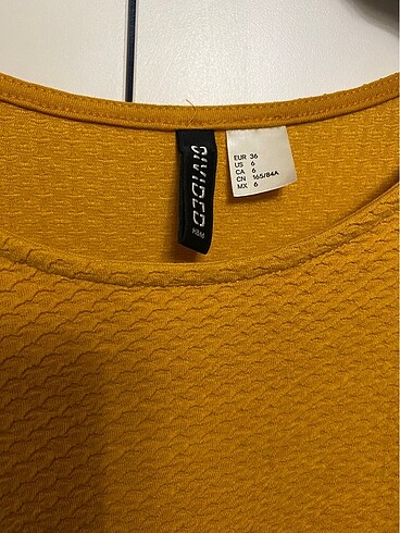 36 Beden H&M Hardal Rengi Elbise