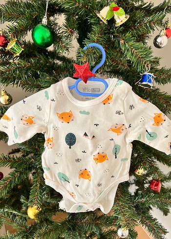 Beyaz Renkli Baskılı Bebek zıbın takımı - Görsel 4