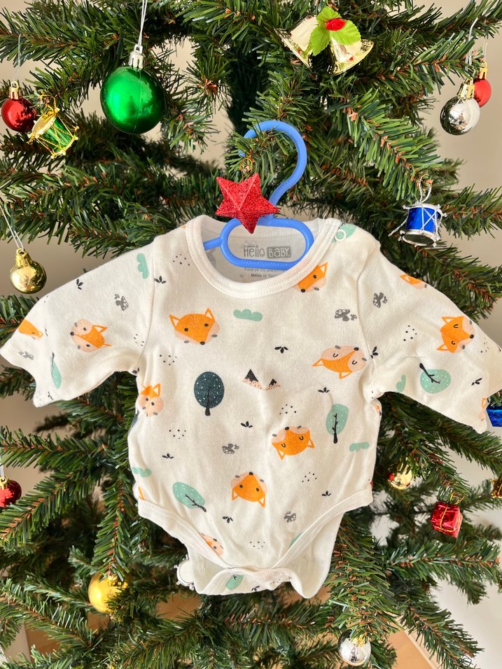 Beyaz Renkli Baskılı Bebek zıbın takımı - Görsel 4