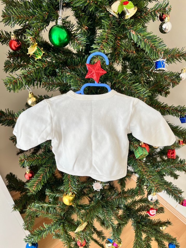 Beyaz Renkli Baskılı Bebek zıbın takımı - Görsel 2