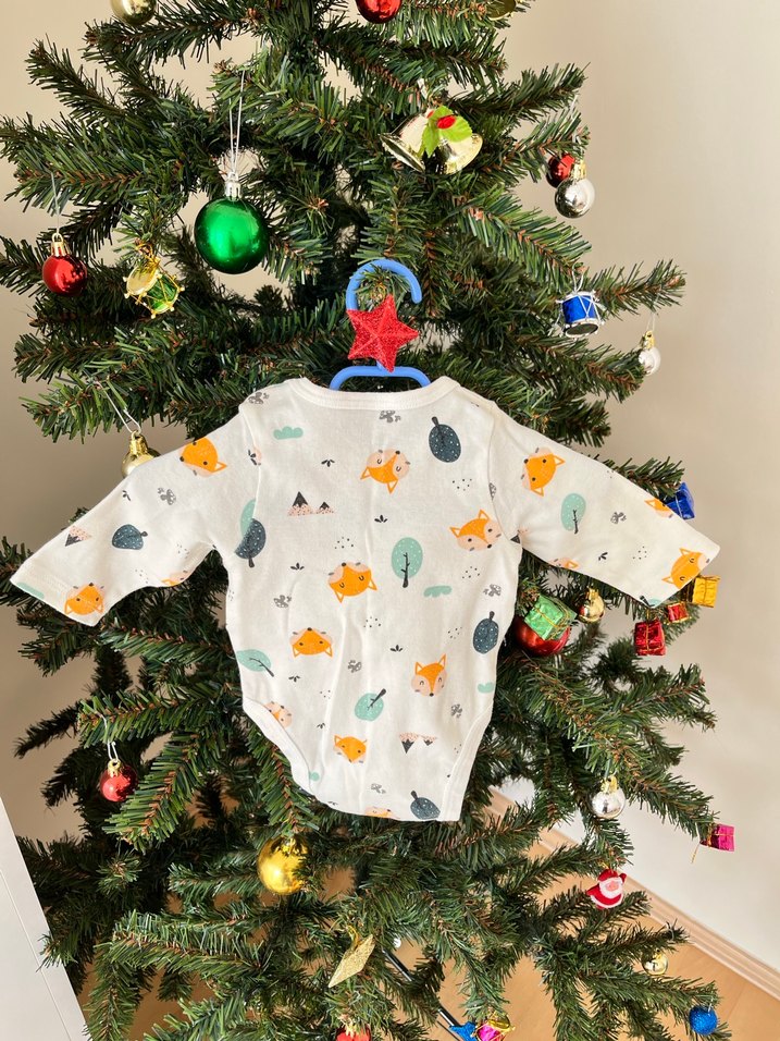 Beyaz Renkli Baskılı Bebek zıbın takımı - Görsel 5