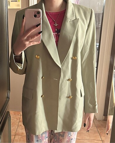 Marks & Spencer fıstık yeşili blazer