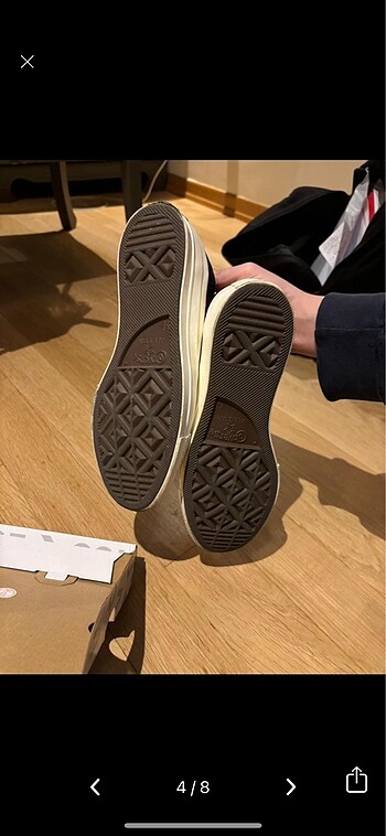 38 Beden siyah Renk comme des garçons X converse