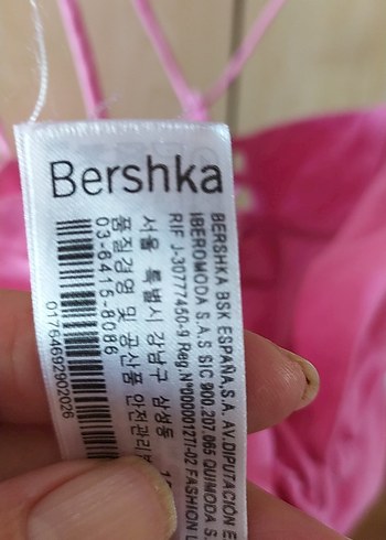 Pembe Keten Midi V Yaka Drapeli Elbise - Görsel 4