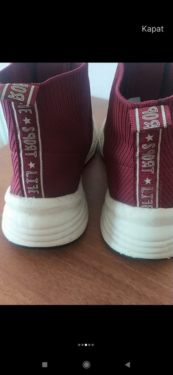 Bordo Topuklu Kadın Spor Ayakkabı - Görsel 3