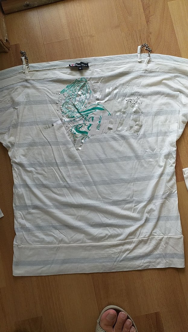 metal zincir Askı likralı tişört - Görsel 5