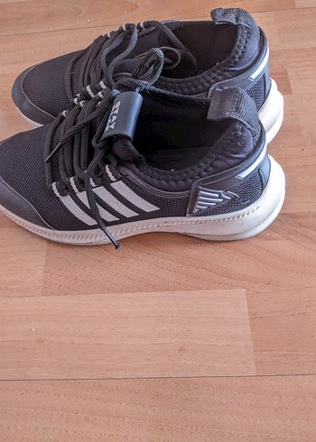 siyah Elastik Bağcıklı Kadın Spor Ayakkabı - Görsel 4