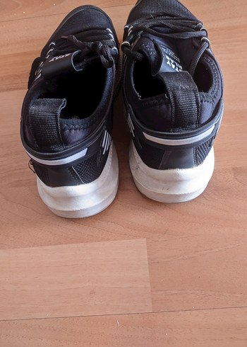 siyah Elastik Bağcıklı Kadın Spor Ayakkabı - Görsel 3