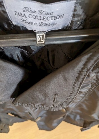 Düğmeli Siyah Midi erkek Trençkot - Görsel 4