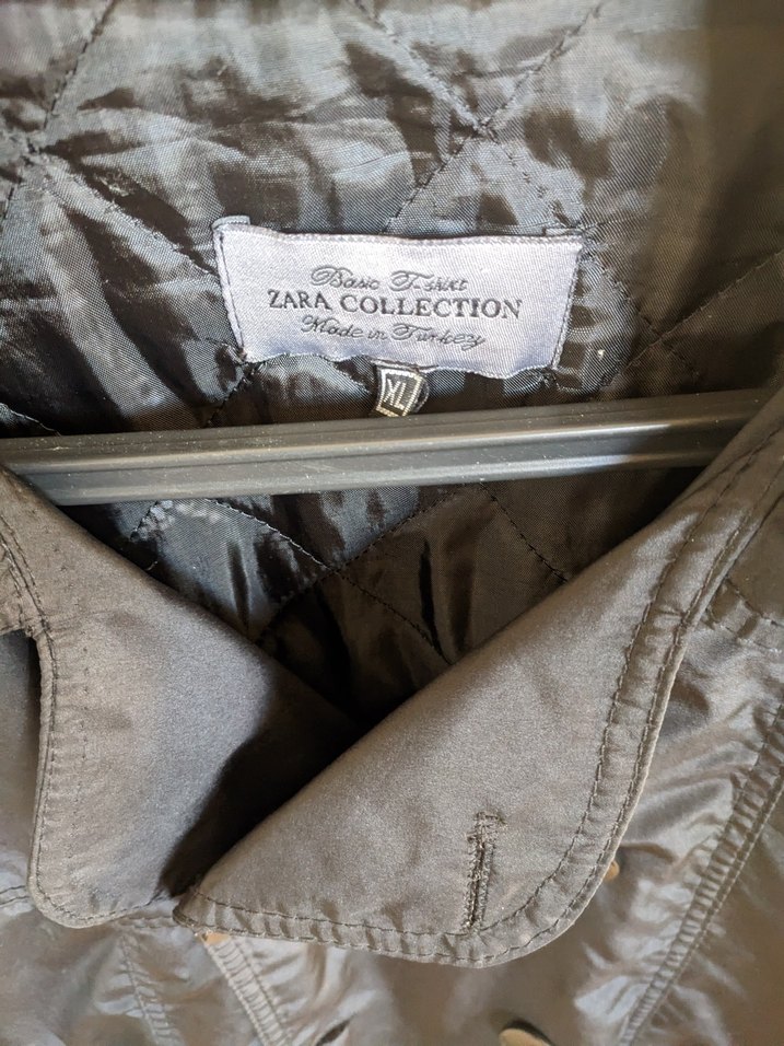 Düğmeli Siyah Midi erkek Trençkot - Görsel 3