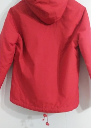 Kırmızı Kadın Fermuarlı mont - Görsel 2