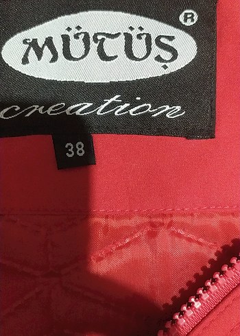 Kırmızı Kadın Fermuarlı mont - Görsel 3