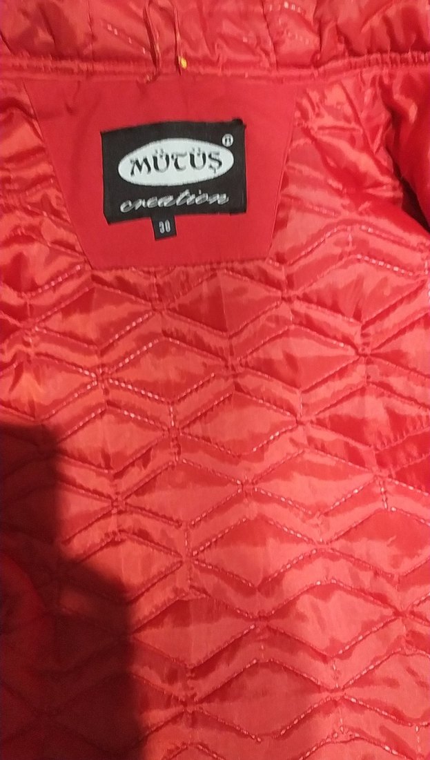 Kırmızı Kadın Fermuarlı mont - Görsel 4