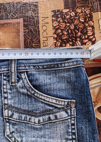 Mavi renk Denim Mini Etek - Görsel 4