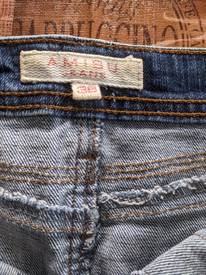Mavi renk Denim Mini Etek - Görsel 3