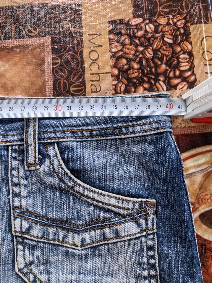 Mavi renk Denim Mini Etek - Görsel 4