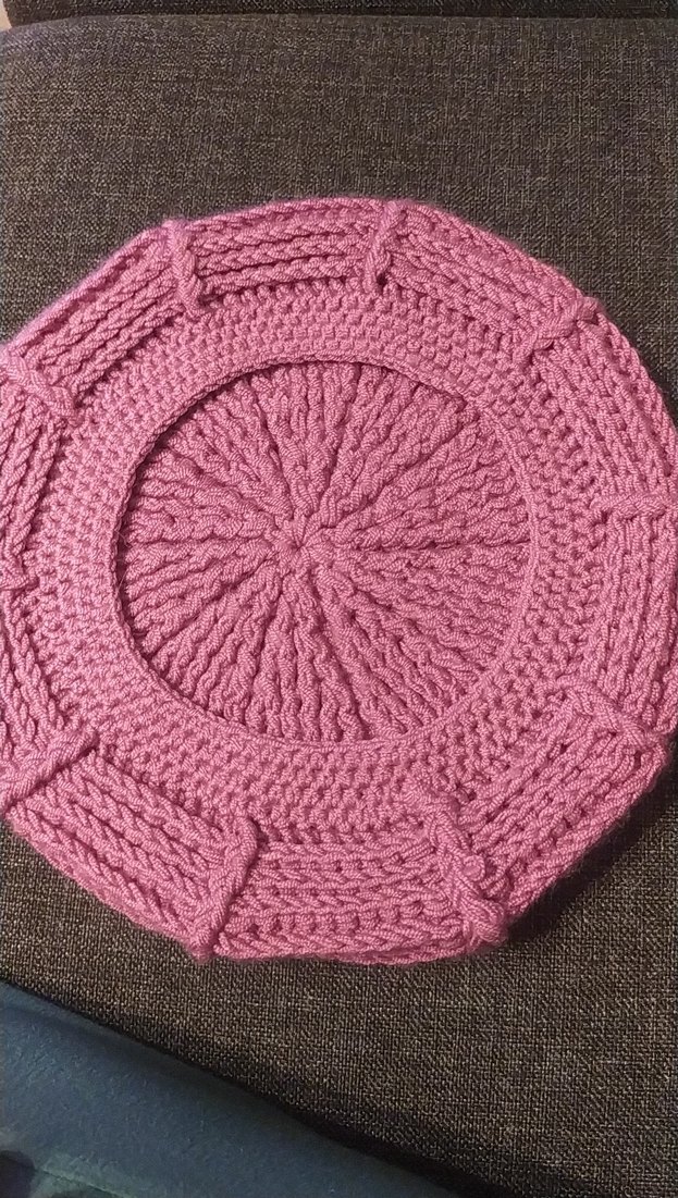 Pembe Bohem Örgü Kadın Bere - Görsel 2